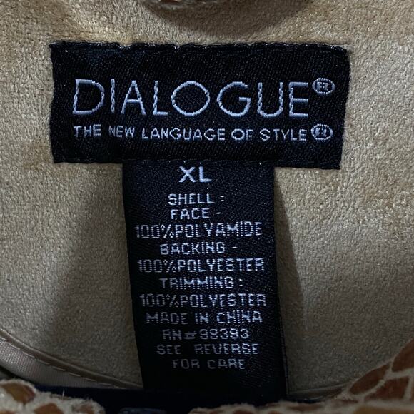 Dialogue The New Language of Style Faux Leather Jacket Snakeskin Print Size XL - Picture 10 of 12